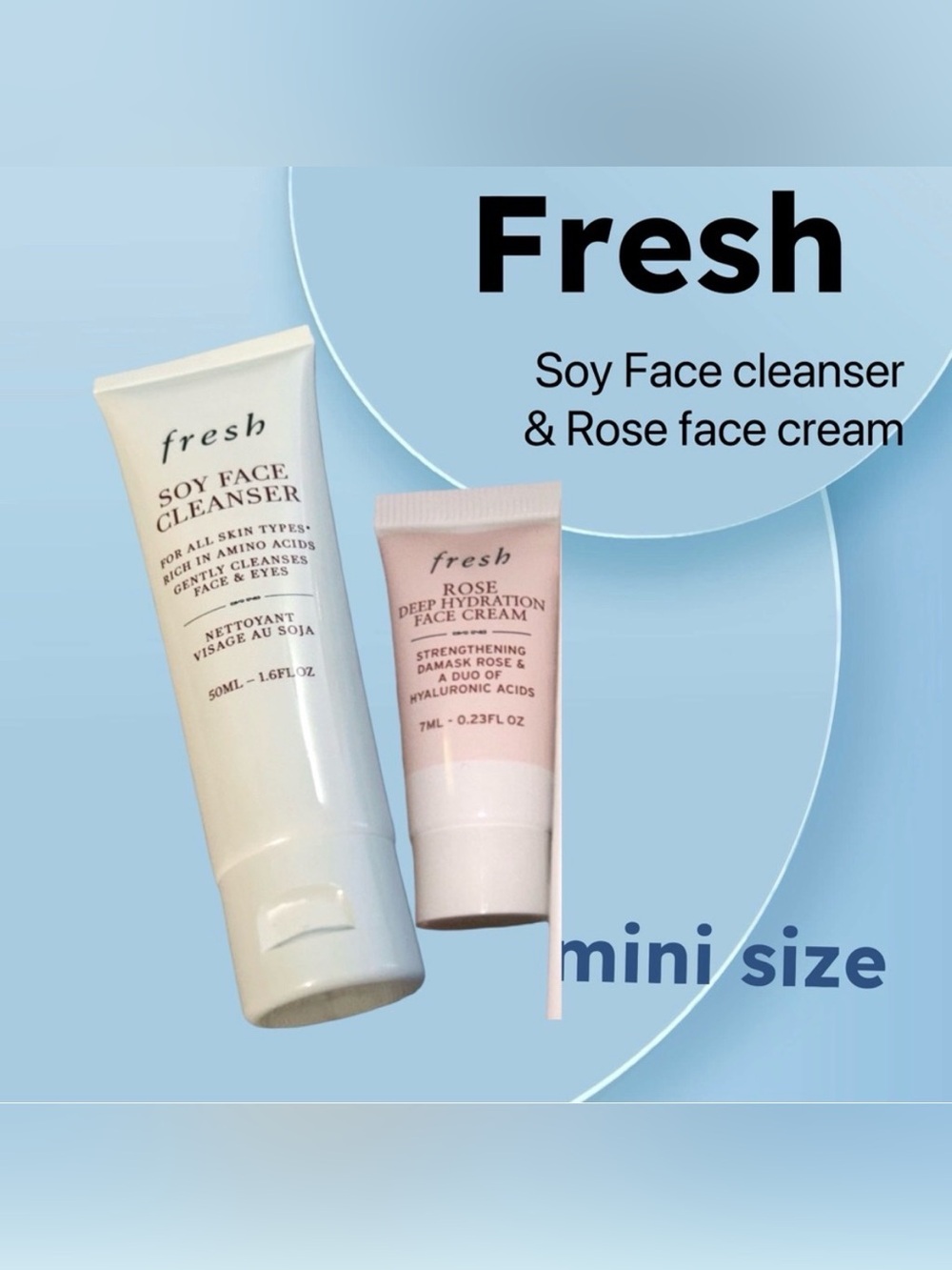 🇺🇸🆕BNIB FRESH |MINI| Duo daily Gentle skincare Soy face Cleanser & Moisturizer
